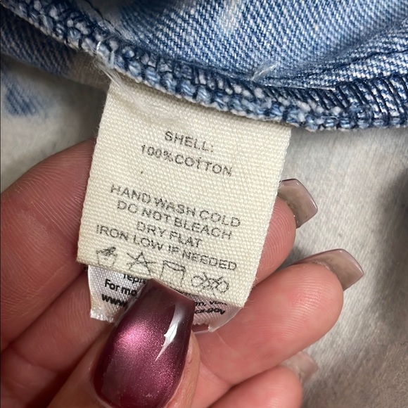 Denim Star-Patterned Jean Jacket - Picture 3 of 5